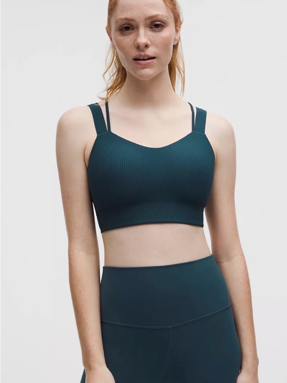 Lululemon Like a Cloud Longline D/DD Light Support Sports Bra - Deep Teal (4)